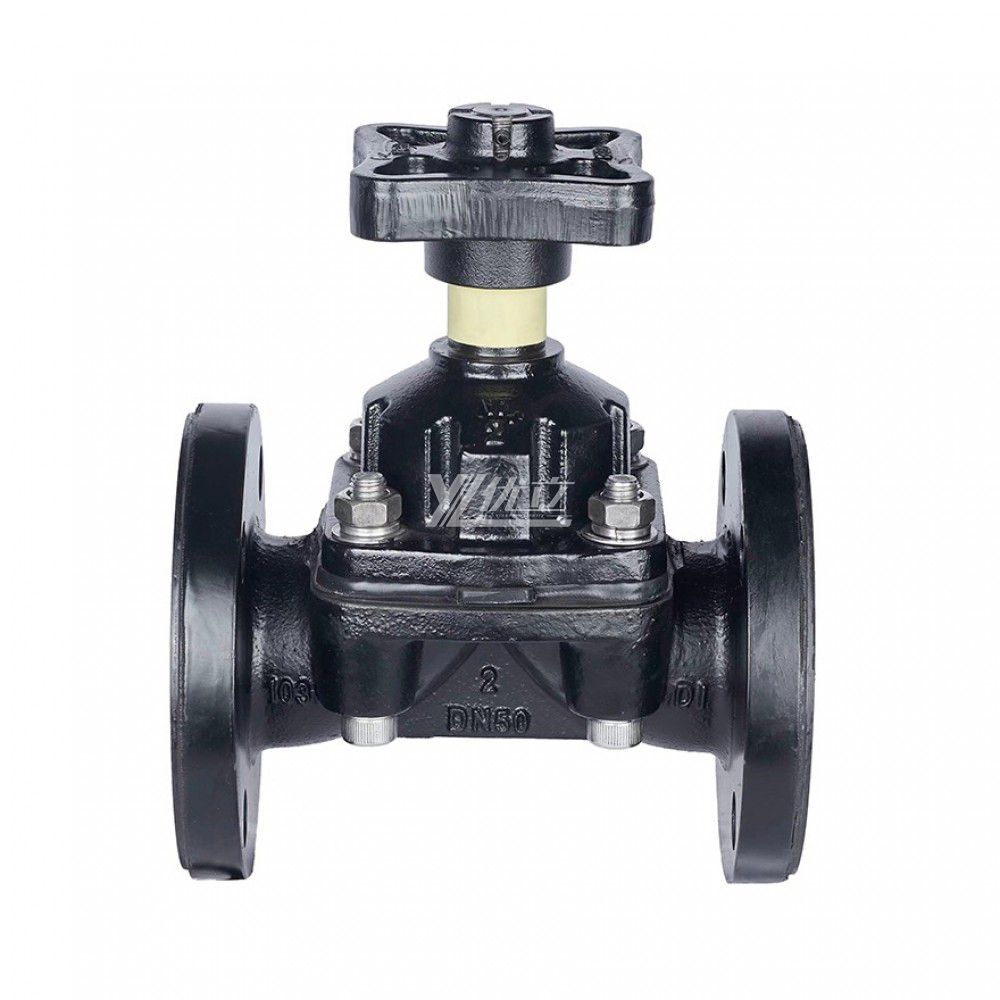 YOULI EG41J Stainless Steel BS ANSI 150LB 304 316 Cast Iron  WCB Manual Rubber Lined Flange Diaphragm Valve