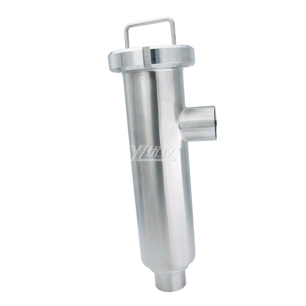 YOULI Hygienic Food Grade SS 304 316L Stainless Steel Milk Beer  Honey Sanitary Angle Type Butt Welded Strainer  Filter