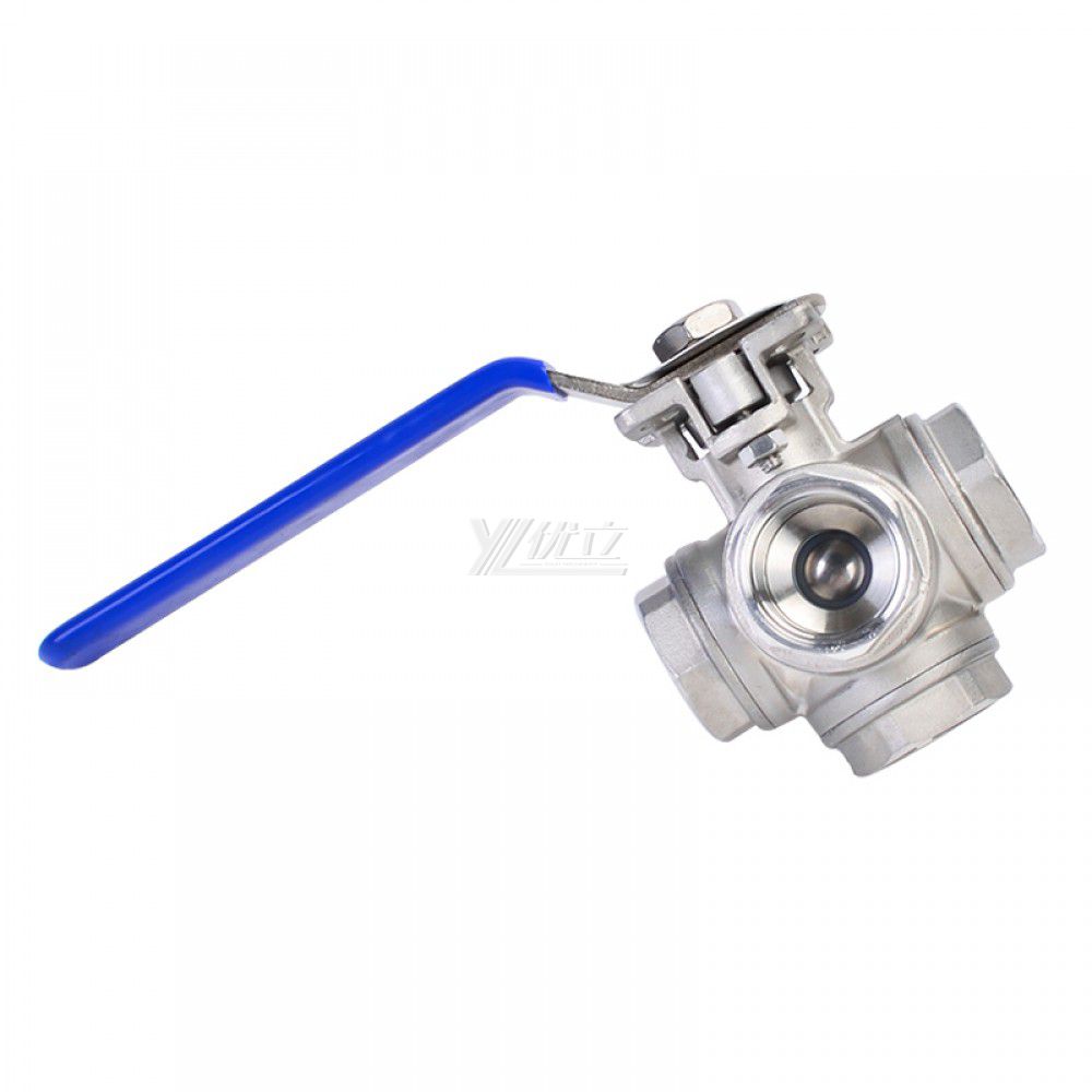 YOULI high quality High temperature ISO 5211 NPT BSP 1.6mpa 1000WOG stainless steel 304 316 5 way thread Ball Valve