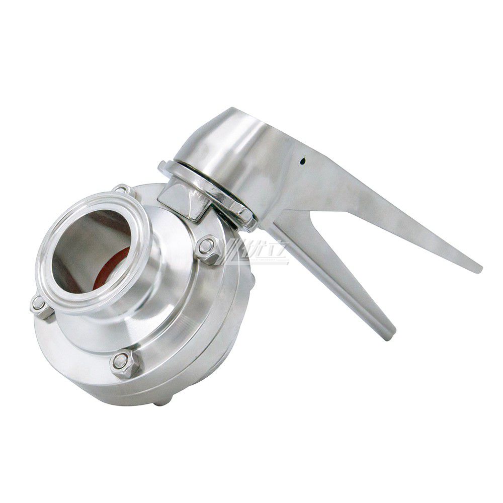 Stainless Steel SS304 Sanitary Tri Clover Manual Butterfly Valves