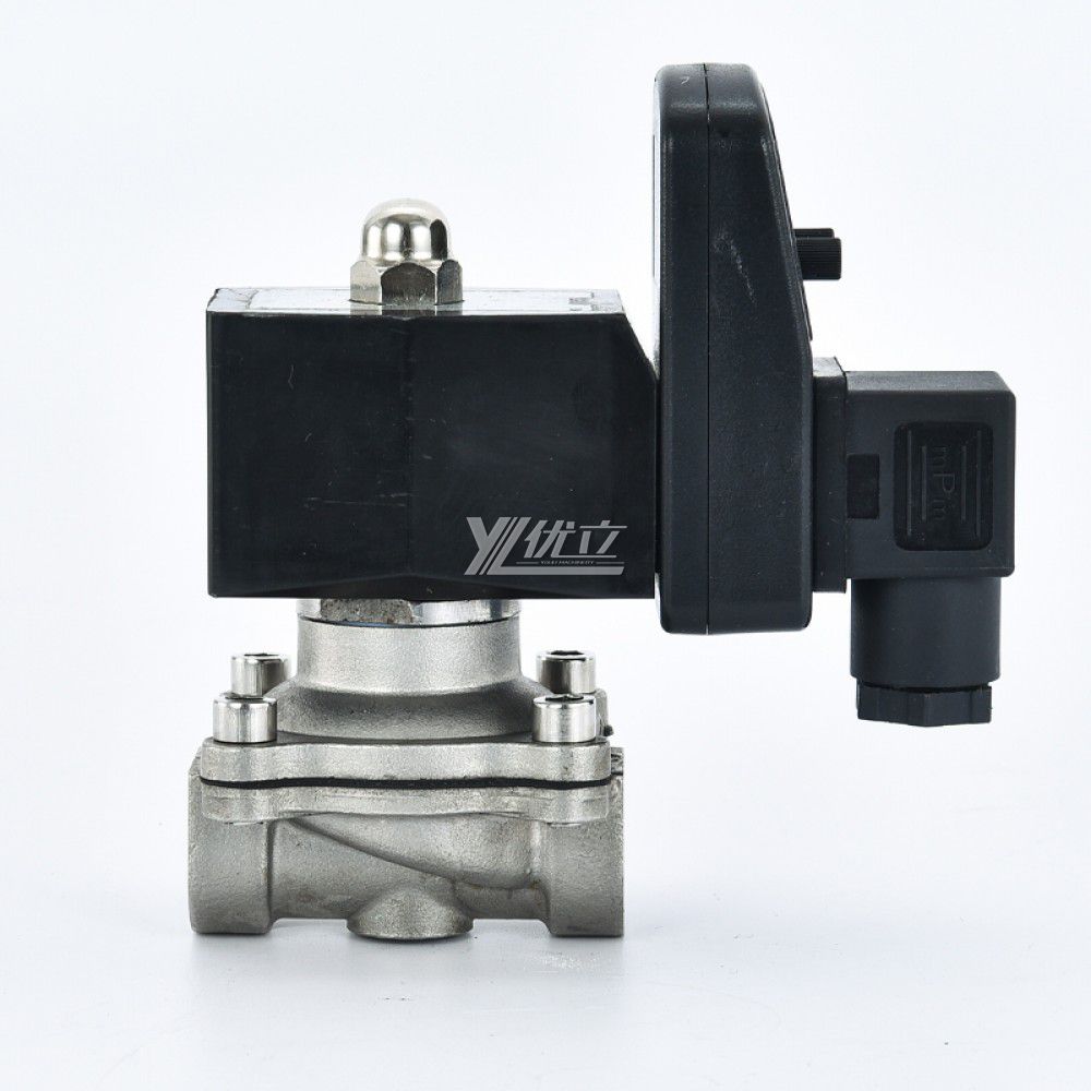 YOULI 2W Stainless Steel 304 316 Two Way Npt Bsp AC220V DC24V Normal Close Water Straight Female Thread Timed Solenoid Valve