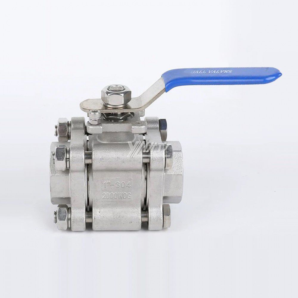 YOULI High Temperature  NPT BSP 2000wog PN64 Stainless Steel 304 316 Manual High Pressure 3PC Thread Ball Valve
