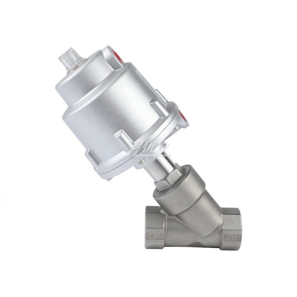 YOULI 304 316 BSP NPT RC Aluminum Alloy Head GM Pneumatic Female Screw Threaded Angle Seat Valve