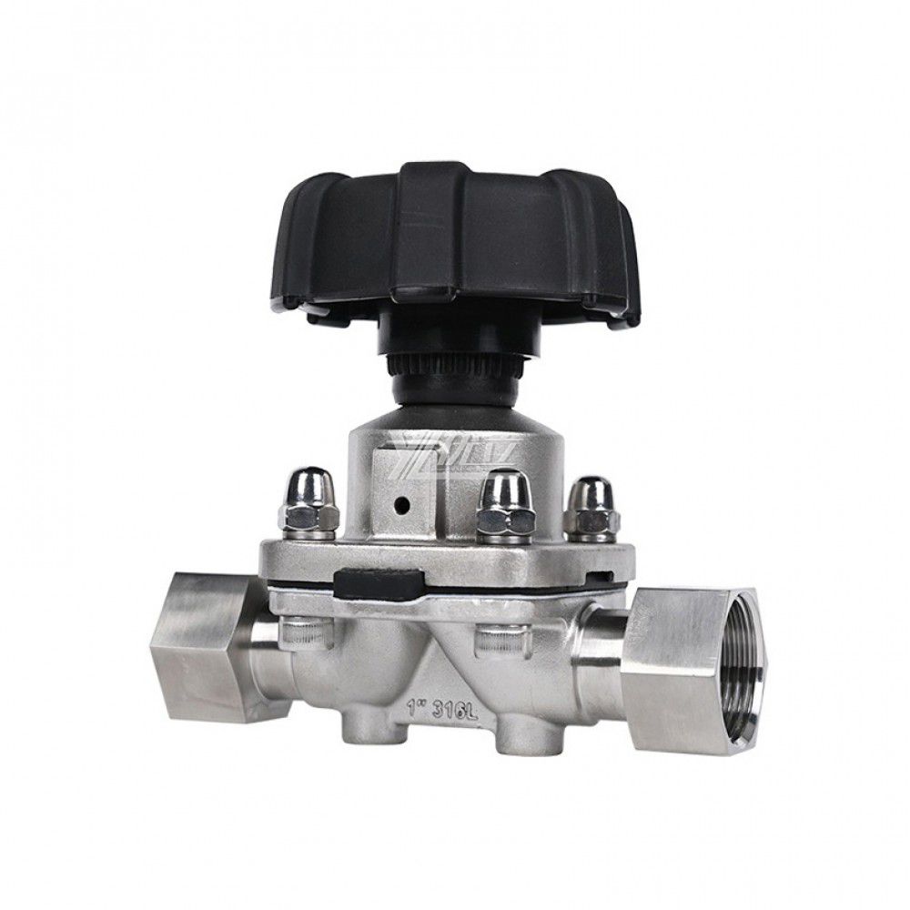 YOULI Hygienic Food Grade Sanitary Stainless Steel 316L Pharmaceutical Biological Straight Female Threaded Diaphragm Valve