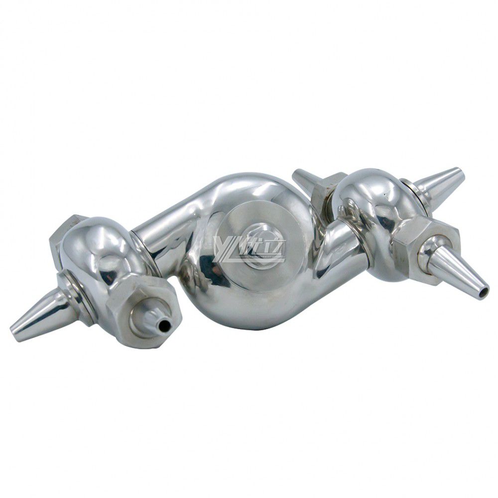 YOULI Food Grade Sanitary 360 Degree CIP Nozzle Tank Cleaning Stainless Steel 304 SS316L Threaded Rotary Cleaning Spray Ball