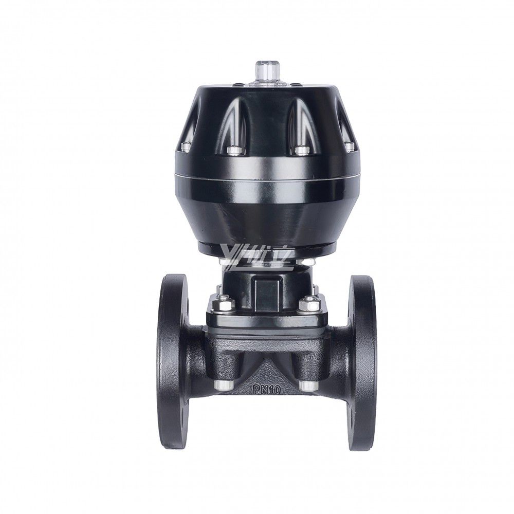 YOULI ANSI 150LB EG641J Stainless Steel 304 316 1.6mpa WCB Rubber Lined Pneumatic Flange Diaphragm Valve