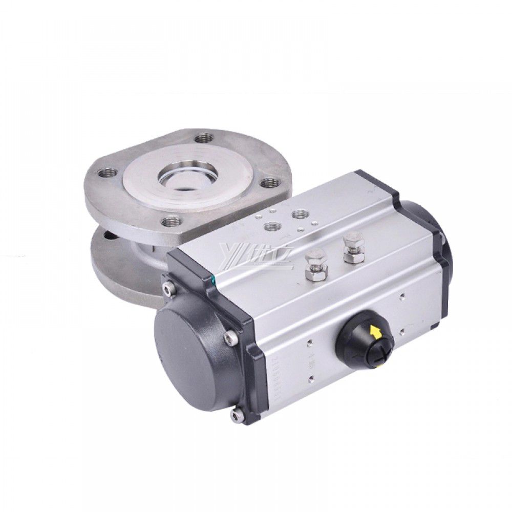 YOULI ANSI 150LB Jis 10k Pn16 304 316 Stainless Steel Flange Pneumatic Actuator Italy-type Thin Wafer Ball Valve