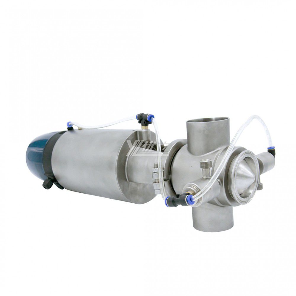 YOULI Hygienic Food Grade Sanitary Stainless Steel 304 316L Intelligent External Cleaning Single Seat Butt Welded Mixproof Valve