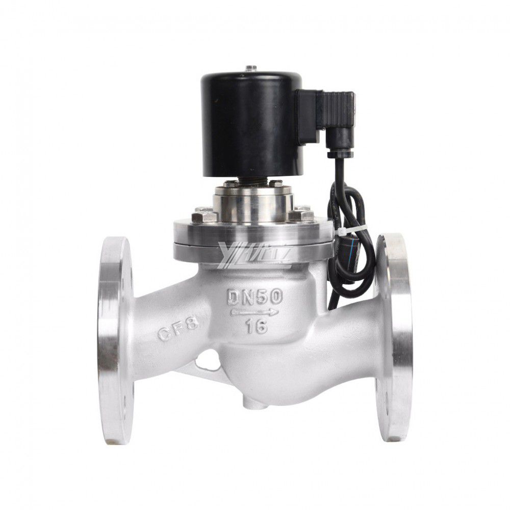 YOULI ZBSF Stainless Steel 304 316 Zero Pressure Start Steam High Temperature AC220V DC24V Flanged Solenoid Valve