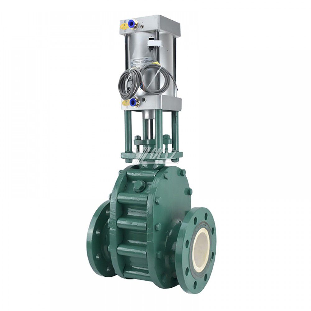 YOULI ANSI 150LB Stainless Steel 304 316 1.6mpa WCB Pneumatic Actuator Flanged Ceramics Double Knife Gate Valve