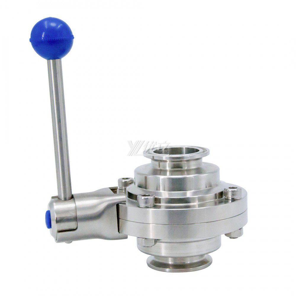 YOULI Hygienic Food Grade Sanitary Stainless Steel  304 316 Beverage Milk Drink Butterfly-Type Tri Clamped Ball Valve