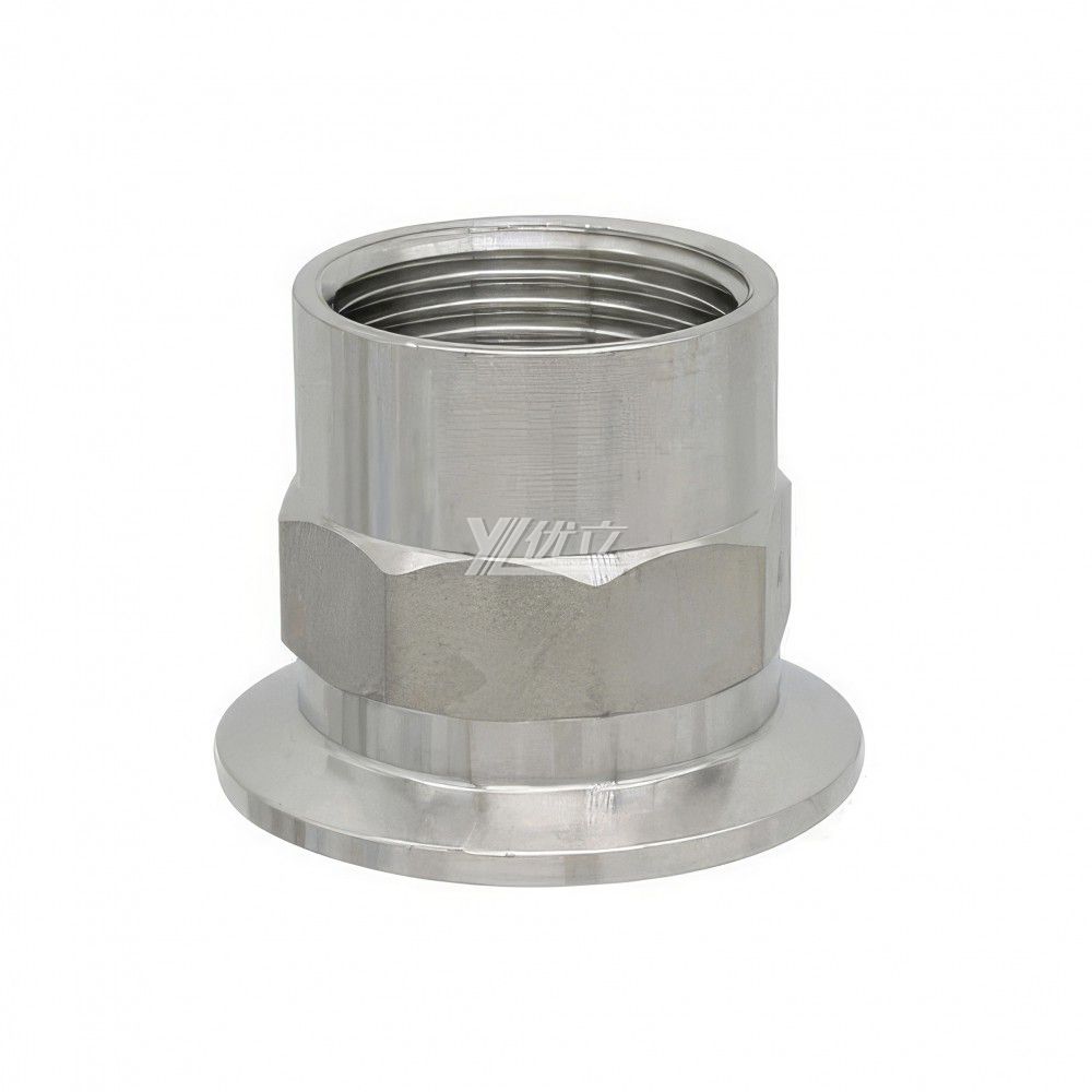 YOULI Stainless Steel 304 SS316L BSP NPT Pipe Fitting Hexagonal Female Thread Clamp Ferrule