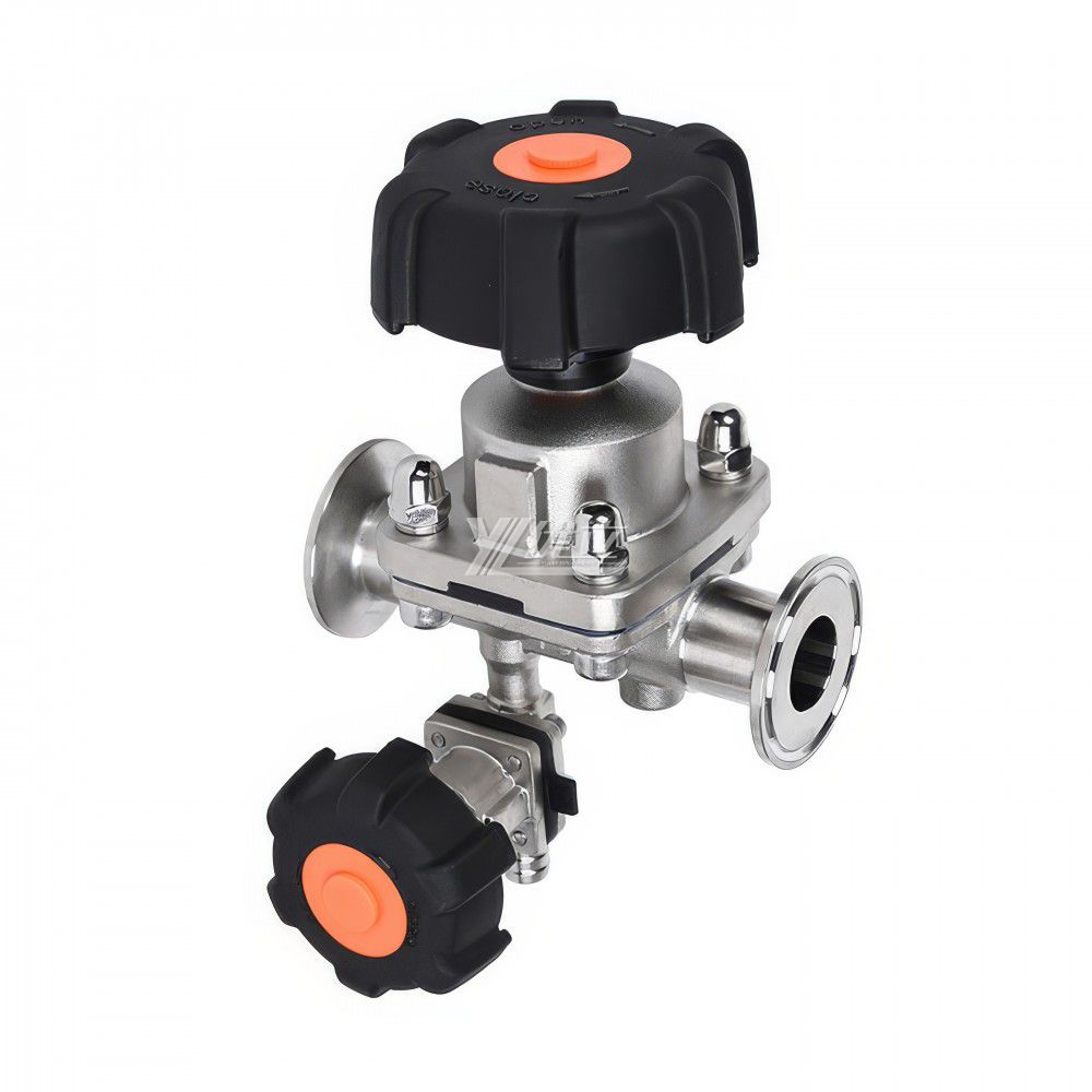 YOULI Hygienic Food Grade Sanitary Stainless Steel Pharmaceutical Biological Dairy Beverages 316L Diaphragm Sample Valve