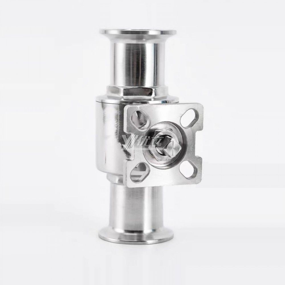 YOULI Hygienic Food Grade Sanitary Stainless Steel 304 316 zero Stranded Milk Drink 2 Way Straight Tri-Clamped Ball Valve