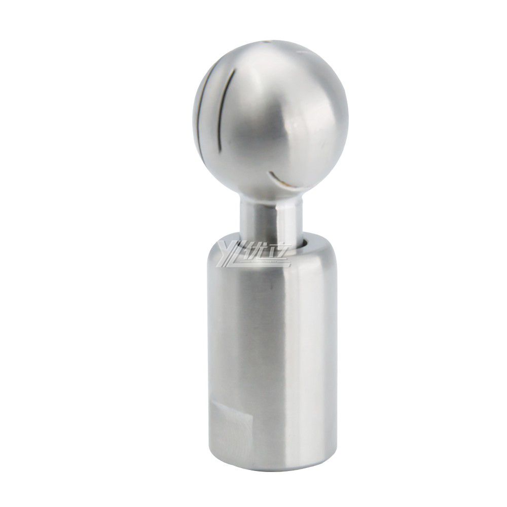 Food Grade Sanitary 360 Degree CIP Nozzle Tank Cleaning Stainless Steel Self-Rotating Thread Rotary Spray Ball