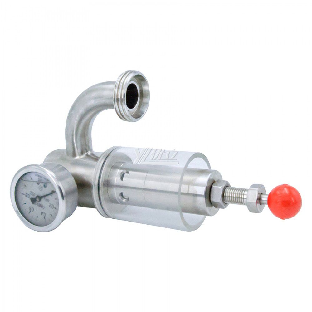 YOULI Hygienic Food Grade Sanitary Stainless Steel 304 316L Male Threaded Pressure Gauge Elbow Type Exhaust Valve Vent Valve