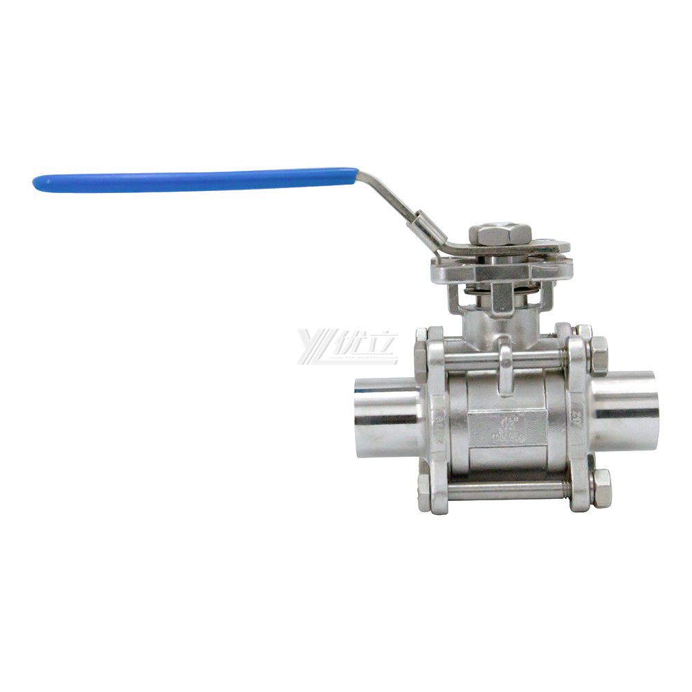 Stainless Steel Sanitary Welded Three Piece Ball Valve