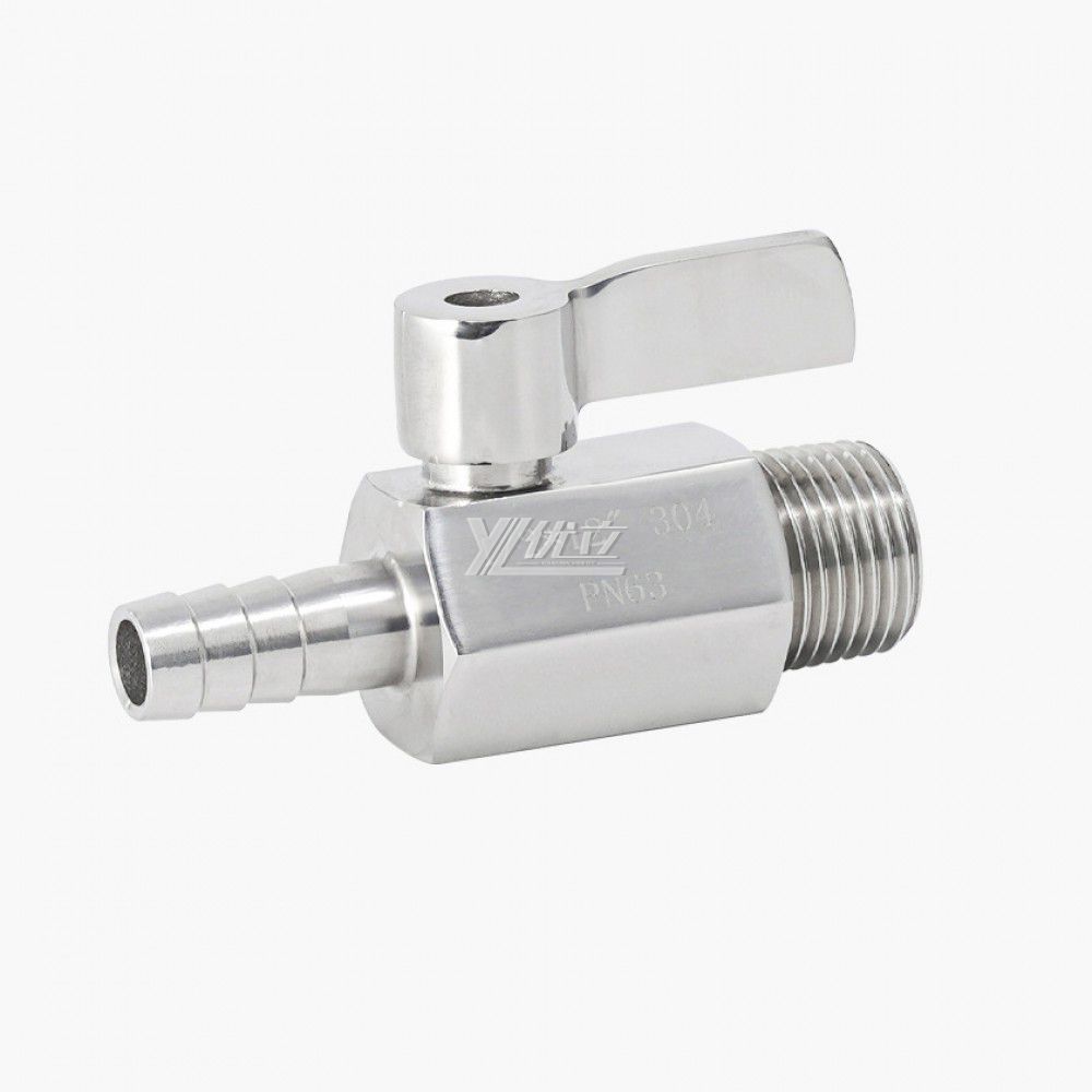 YOULI 1/8" 1/4" NPT BSP 1000WOG PN63 304 316 all Stainless Steel Handle Manual Hose Connector Pagoda Male Thread Mini Ball Valve