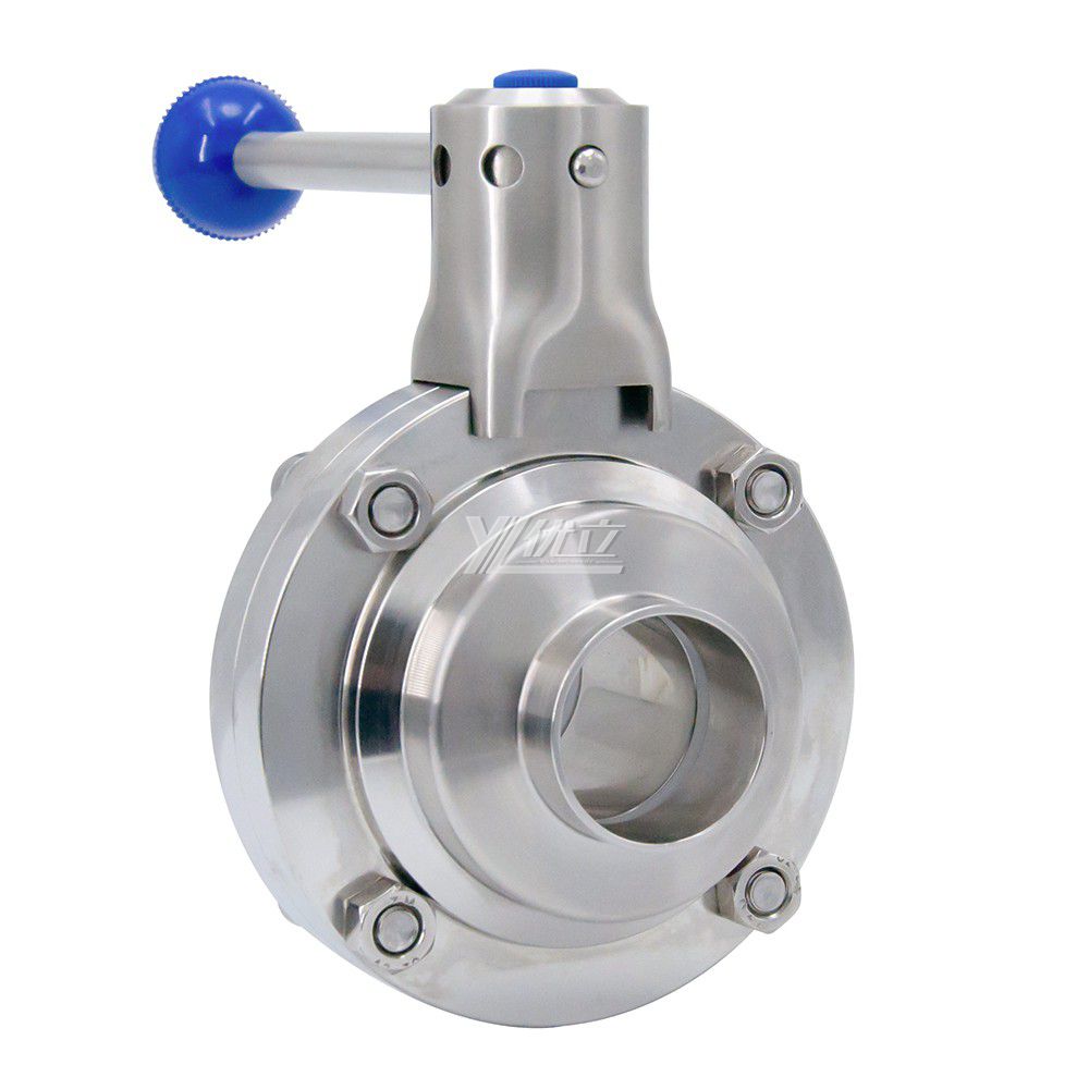 SS304 SS316L Stainless Steel Sanitary Butterfly Type Welded Ball Valve