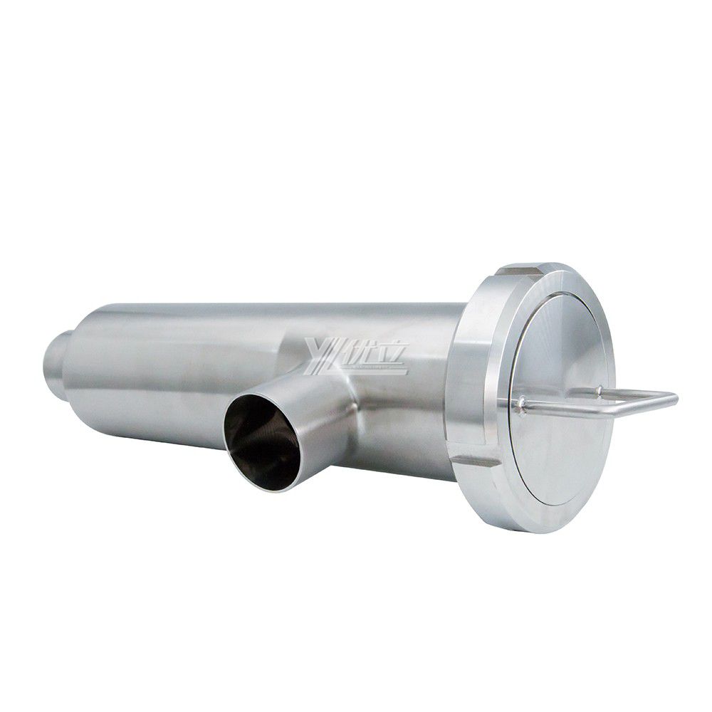 4" Stainless Steel 316L Hygienic Angle Filter Strainer with Perforated Plate Screen