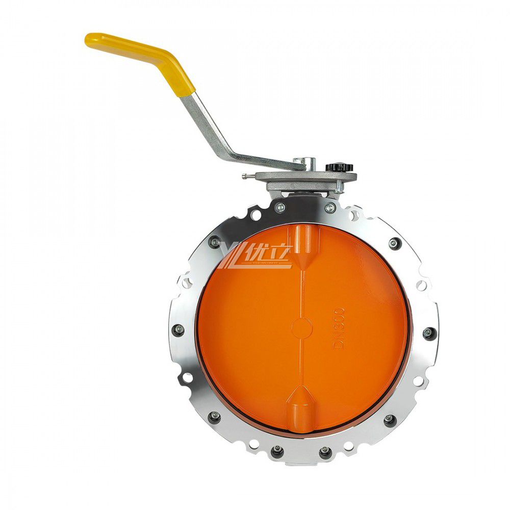 YOULI V1fs V2fs Aluminum Alloy DN100-DN600 Dust Powder Concrete Mixing Plant Manual Double Single Flanged Dust Butterfly Valve