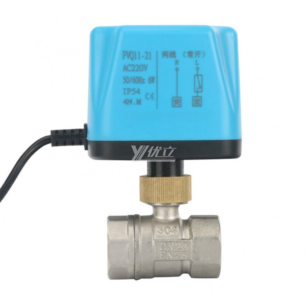 YOULI NPT BSP 1.6mpa Stainless Steel 304 Brass DC12V DC24V AC220V Mini Motorized Electric Two Way Thread Ball Valve