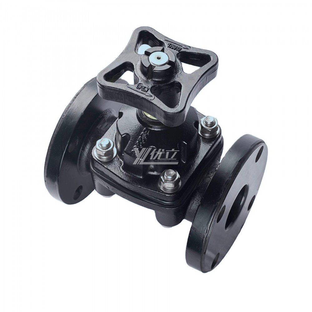 YOULI EG41J Stainless Steel BS ANSI 150LB 304 316 Cast Iron  WCB Manual Rubber Lined Flange Diaphragm Valve