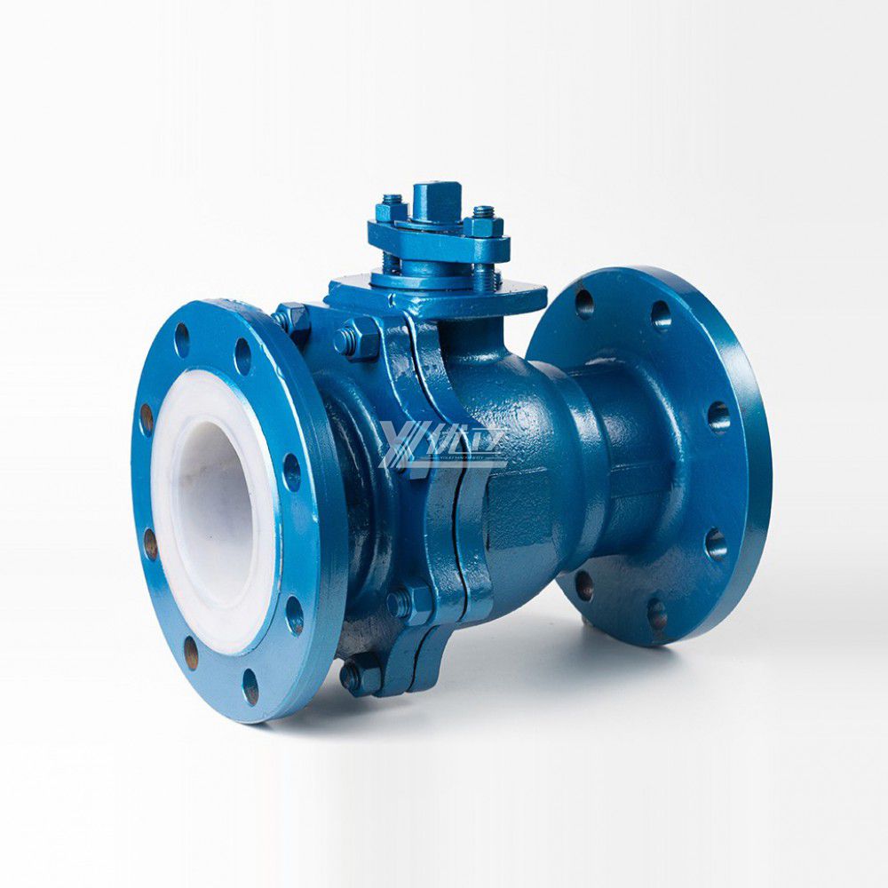 YOULI Stainless Steel ANSI 150LB 304 316 JIS 10K 1.6mpa WCB Fluorine Lining F4 F46 PFA Manual Flanged Ball Valve