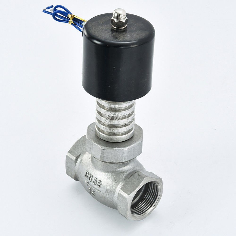 YOULI ZQDF ZCG Stainless Steel 304 316 Brass Steam High Temperature with Fin AC220V DC24V Gas Female Thread Solenoid Valve