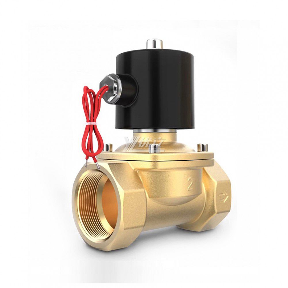 YOULI 2W Stainless Steel 304 316 Brass AC220V DC24V Normal Close Water Oil Gas Straight Female Thread Solenoid Valve