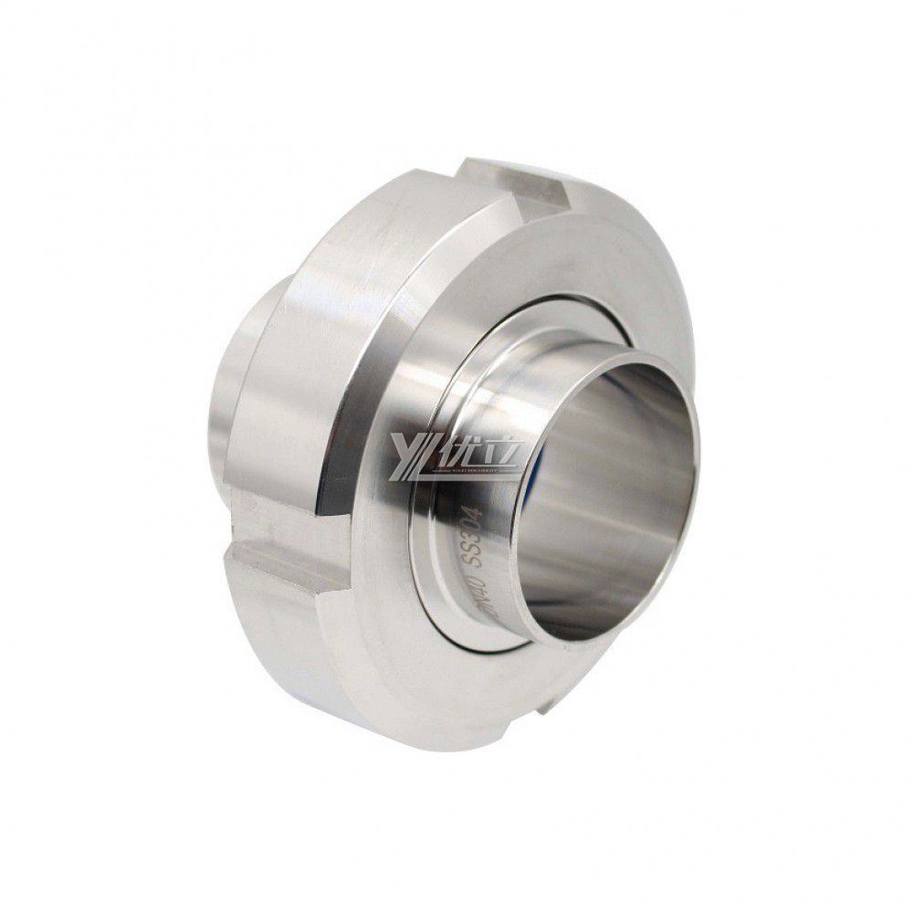 YOULI Hygienic Food Grade Sanitary Stainless Steel 304 SS316L Round Nut Pipe Fitting DIN 11851 Complete Sets Union