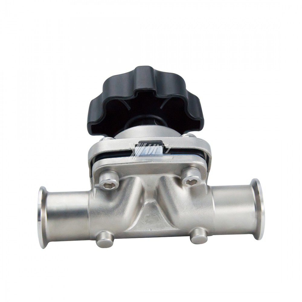 YOULI Hygienic Food Grade Sanitary Stainless Steel 316L Pharmaceutical Biological EPDM PTFE Manual Tri Clamped Diaphragm Valve