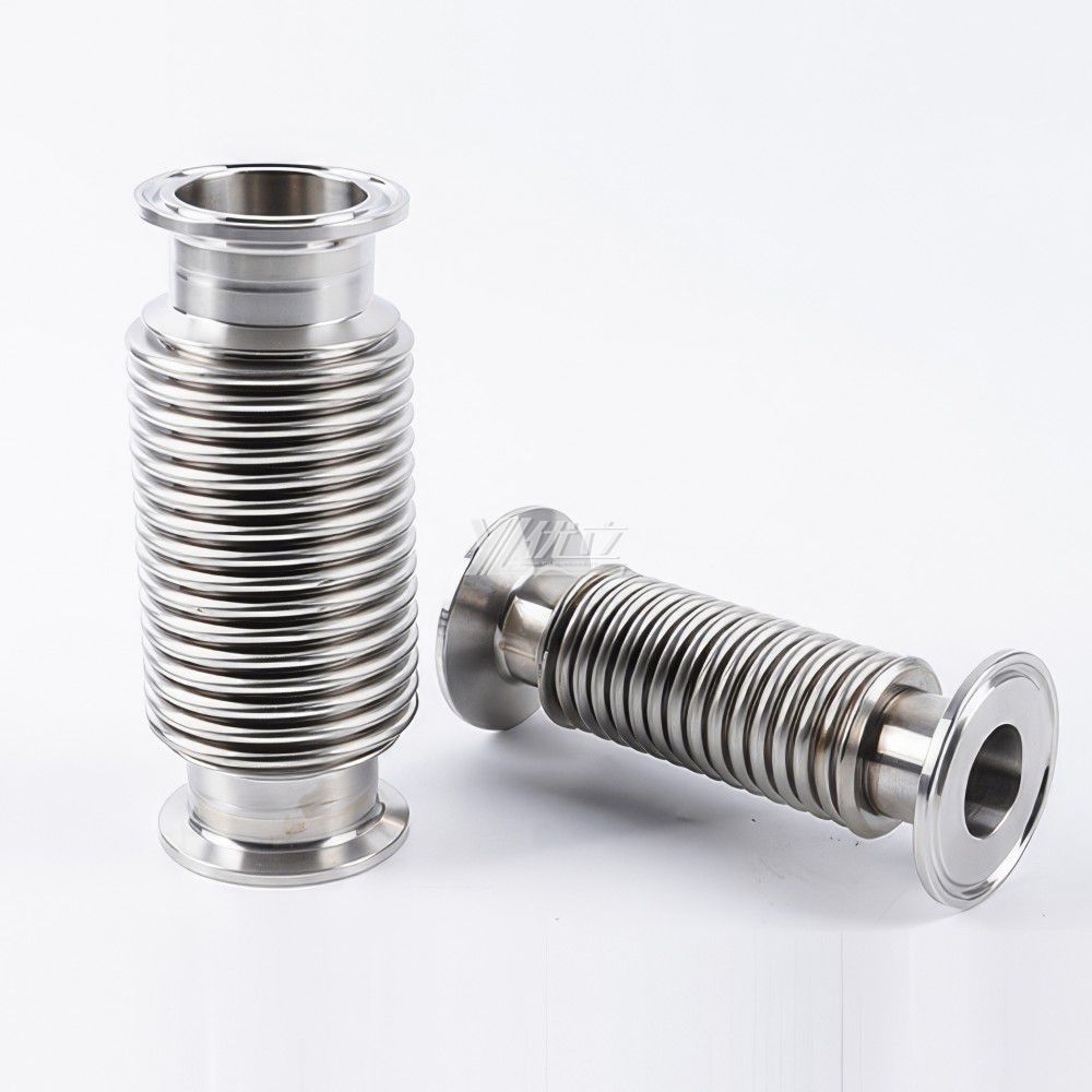 YOULI Food Grade Sanitary Stainless Steel 304 SS316L100-4000mm SMS DIN ISO 3A Pipe Fitting Clamped Sylphon Bellows Fitting