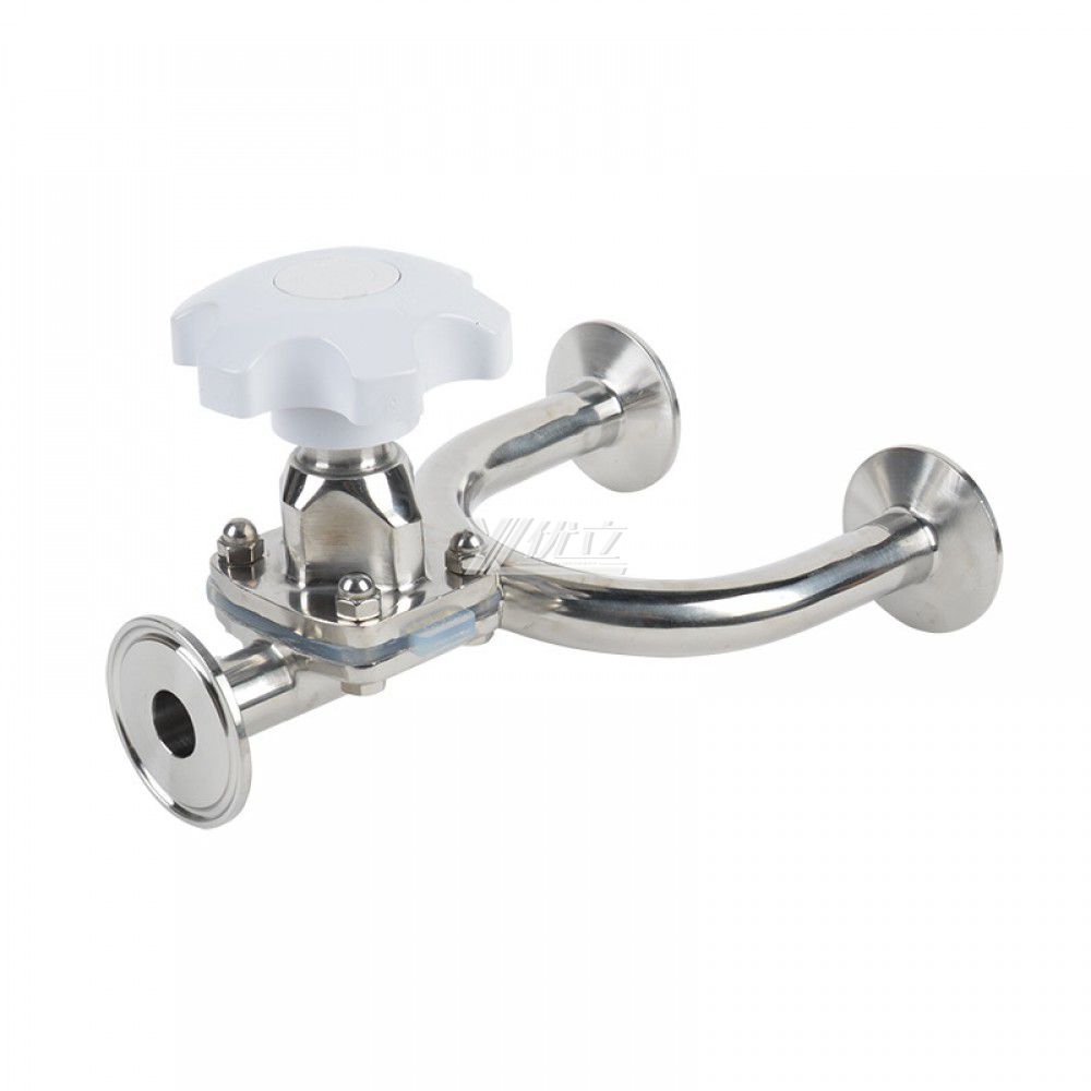 YOULI Medicine Hygienic Food Grade Sanitary Stainless Steel 304 316L Silicone Membrane Manual U Type Tri Clamped Diaphragm Valve