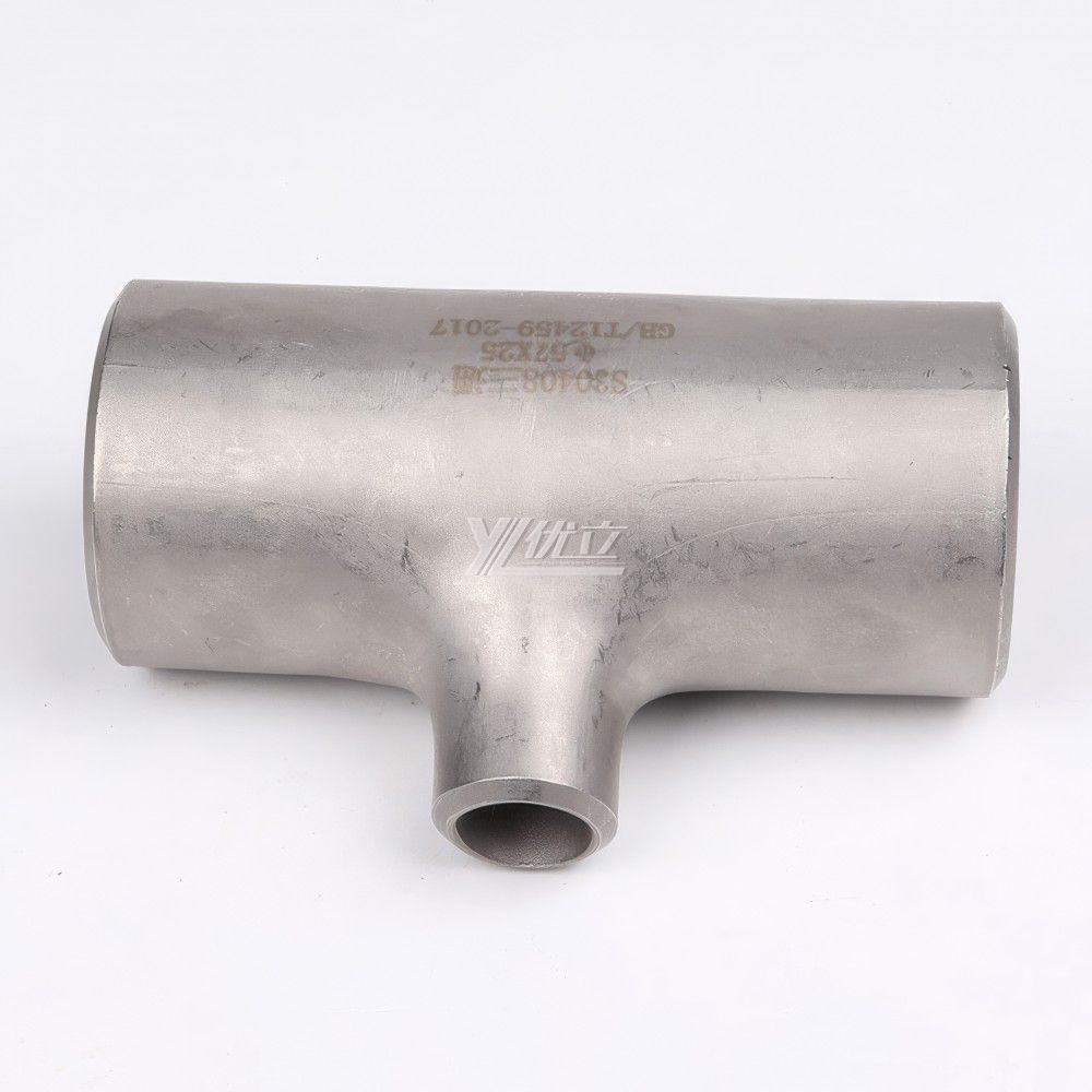 YOULI Industrial Shot Blasting Pickling Stainless Steel ANSI WCB 304 SS316L 3 Way Pipe Fitting Butt Welding Reducing Tee