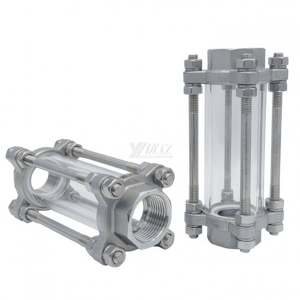 YOULI High Quality BSP NPT BSPT Screw  Stainless Steel 304 316L Flow Straight Female Threaded Sight Glass