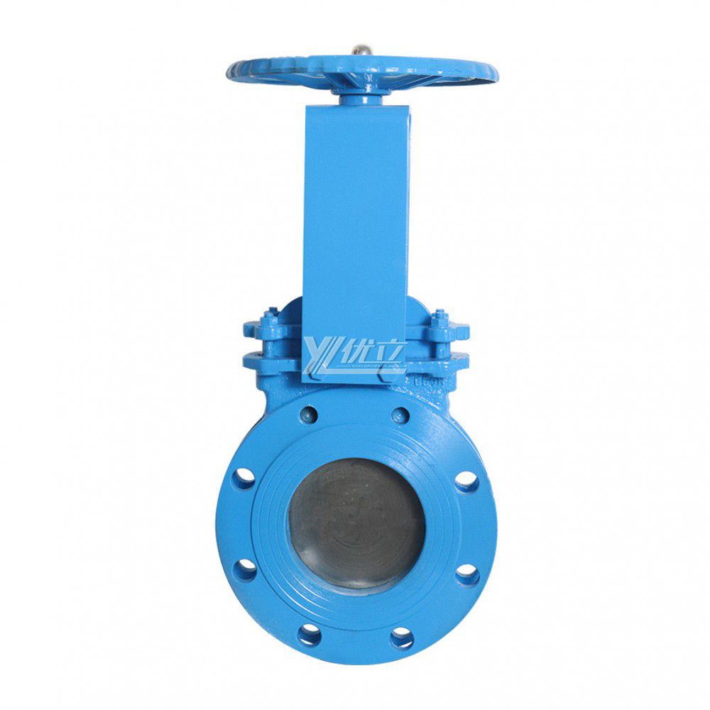 YOULI Stainless Steel ANSI 150LB  304 316 JIS 10K-20K 1.6mpa WCB Rising Stem Manual Flange Knife Gate Valve