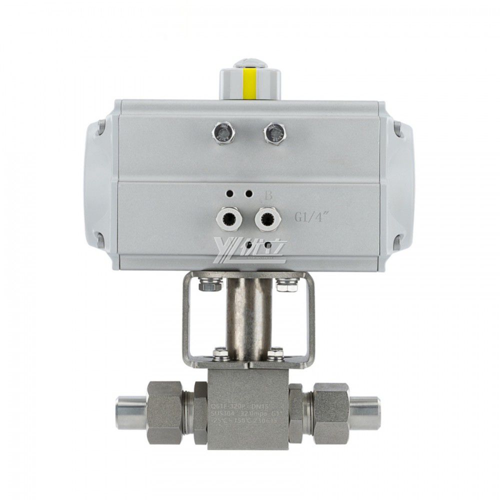 YOULI Hydraulic Pressure PN500 Stainless Steel 304 316 KHB 31.5mpa 6000psi High Pressure Union Butt Welded Pneumatic Ball Valve