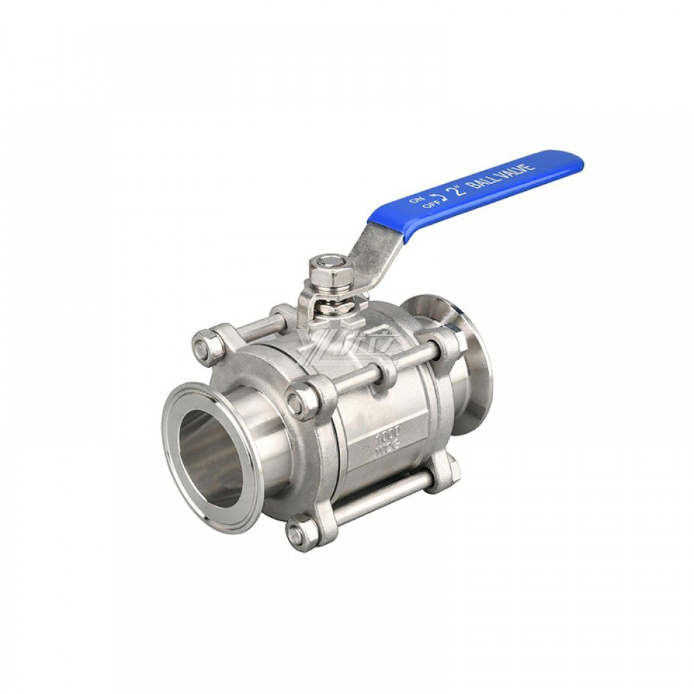 YOULI Hygienic Food Grade Sanitary Stainless Steel 304 316 Beverage Milk Drink Manual 3PC Tri Clamed Ball Valve