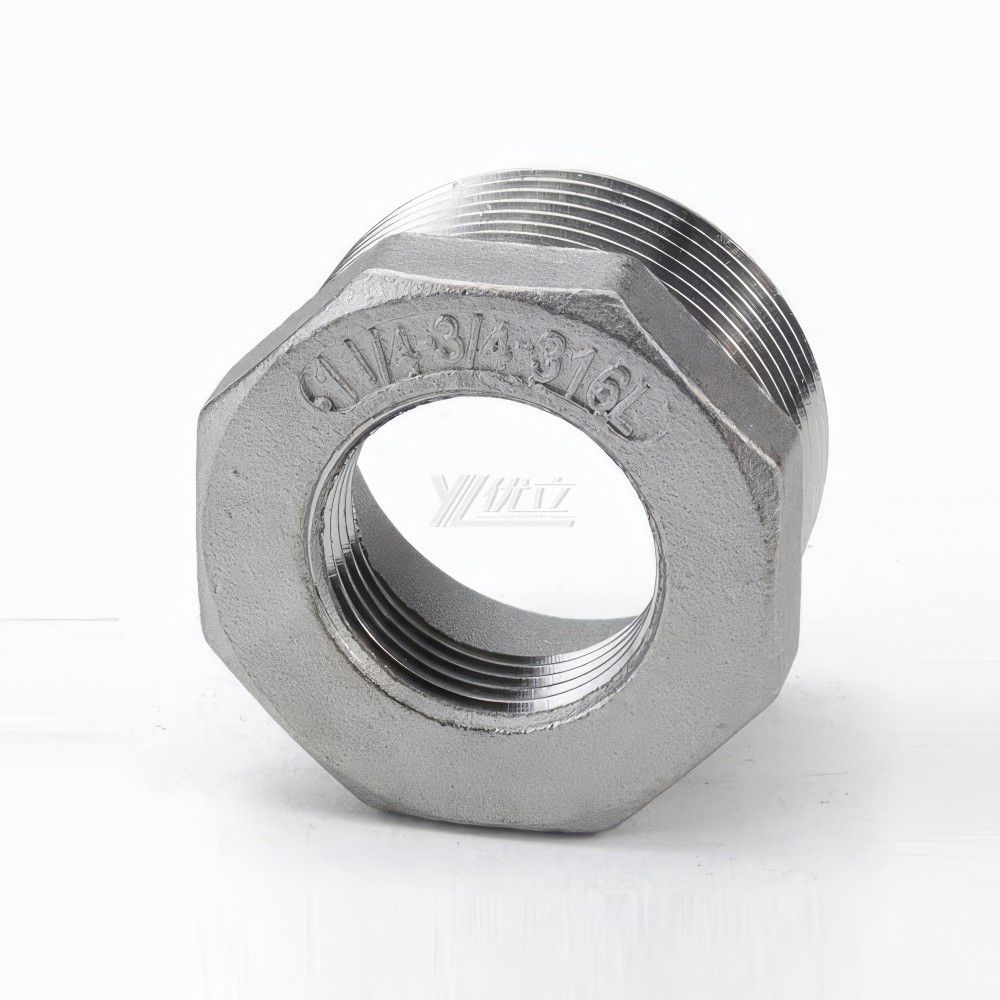 YOULI Stainless Steel 304 SS316L BSP NPT Pipe Fitting Hexagonal Reducing Threaded Bushing