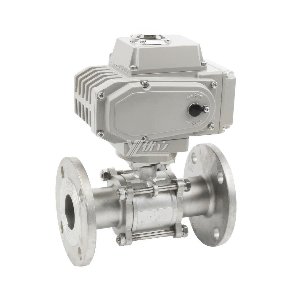 YOULI High Temperature NPT BSP 1.6mpa Stainless Steel 304 316 Motorized AC220V Electric Actuator 3 Piece Thread Ball Valve