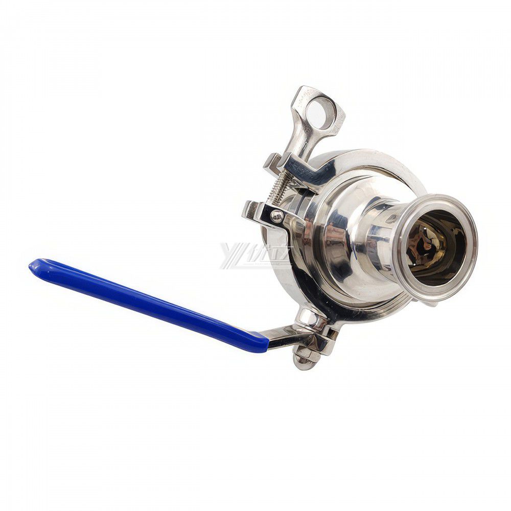YOULI Hygienic Food Grade Sanitary Stainless Steel 304 316 zero Dead Beverage Milk Drink Manual Tri Clamed Ball Valve