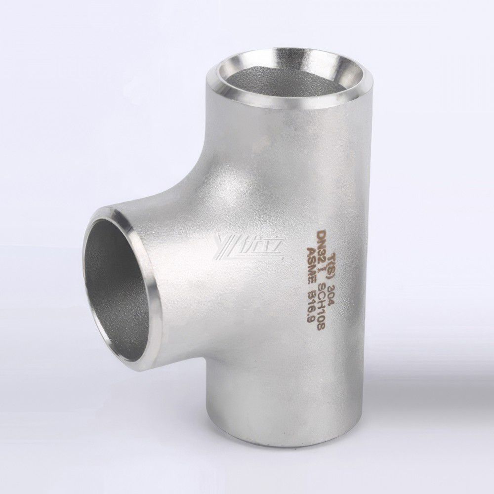 YOULI Industrial Shot Blasting Pickling Stainless Steel ANSI WCB 304 SS316L 3 Way Pipe Fitting Butt Welding Equal Tee