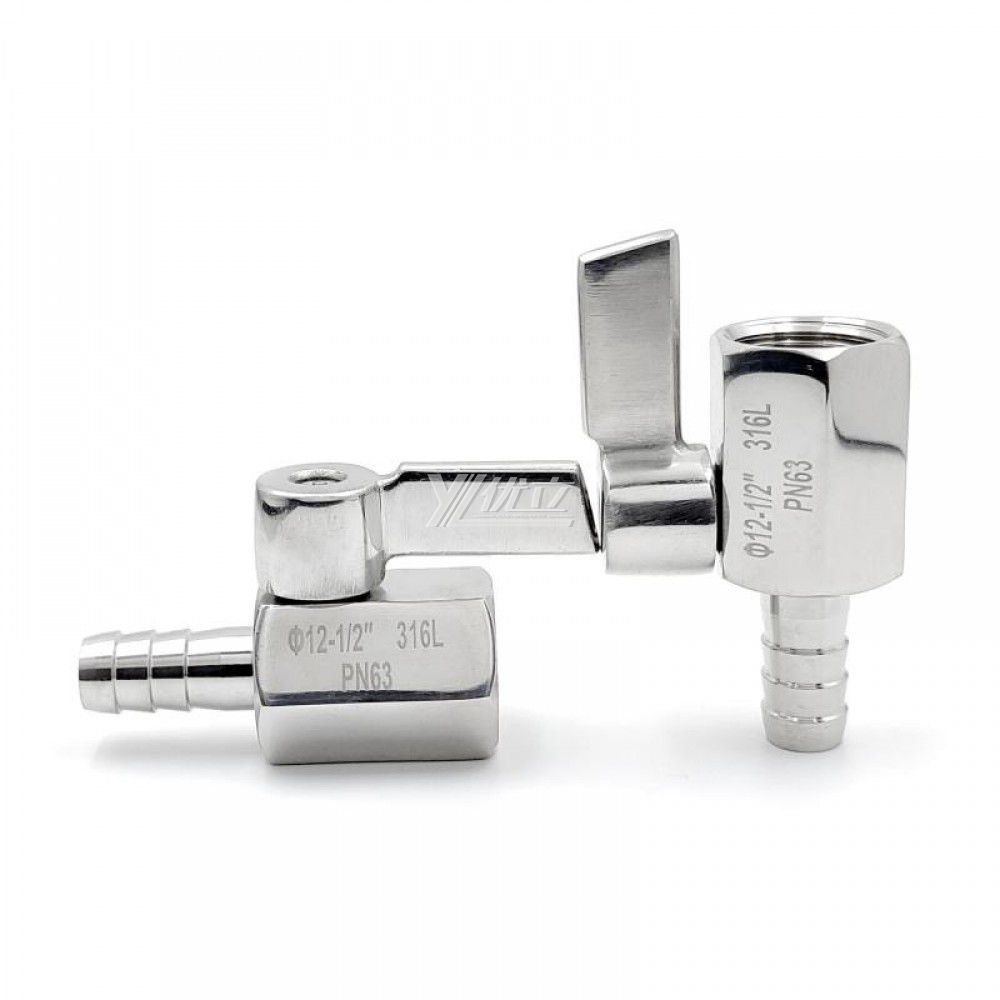 YOULI 1/8" 1/4" NPT BSP 1000WOG PN63 304 316 all Stainless Steel Handle Manual Hose Connector Pagoda Female Threaded Mini Ball Valve