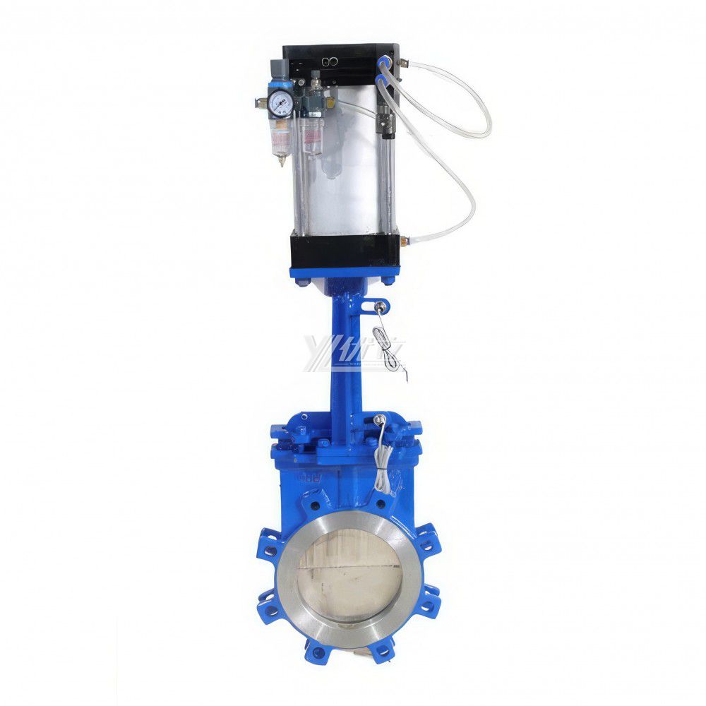 YOULI High Temperature ANSI 150LB Stainless Steel 304 316 JIS 10K 1.6mpa WCB Pneumatic Actuator Wafer Knife Gate Valve
