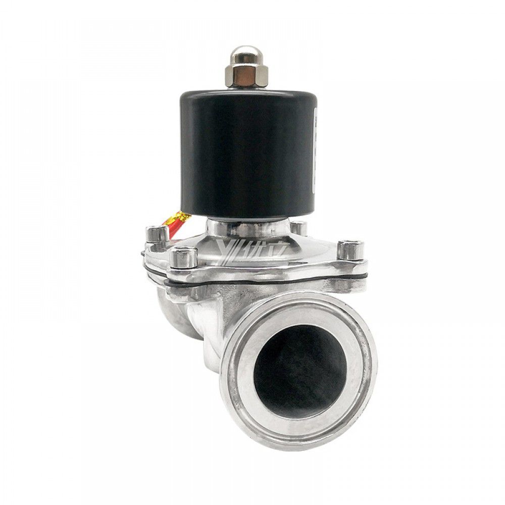 YOULI Sanitary Hygiene Grade Food Grade 2W Stainless Steel 304 316 AC220V DC24V  Water Tri-Clamped Solenoid Valve
