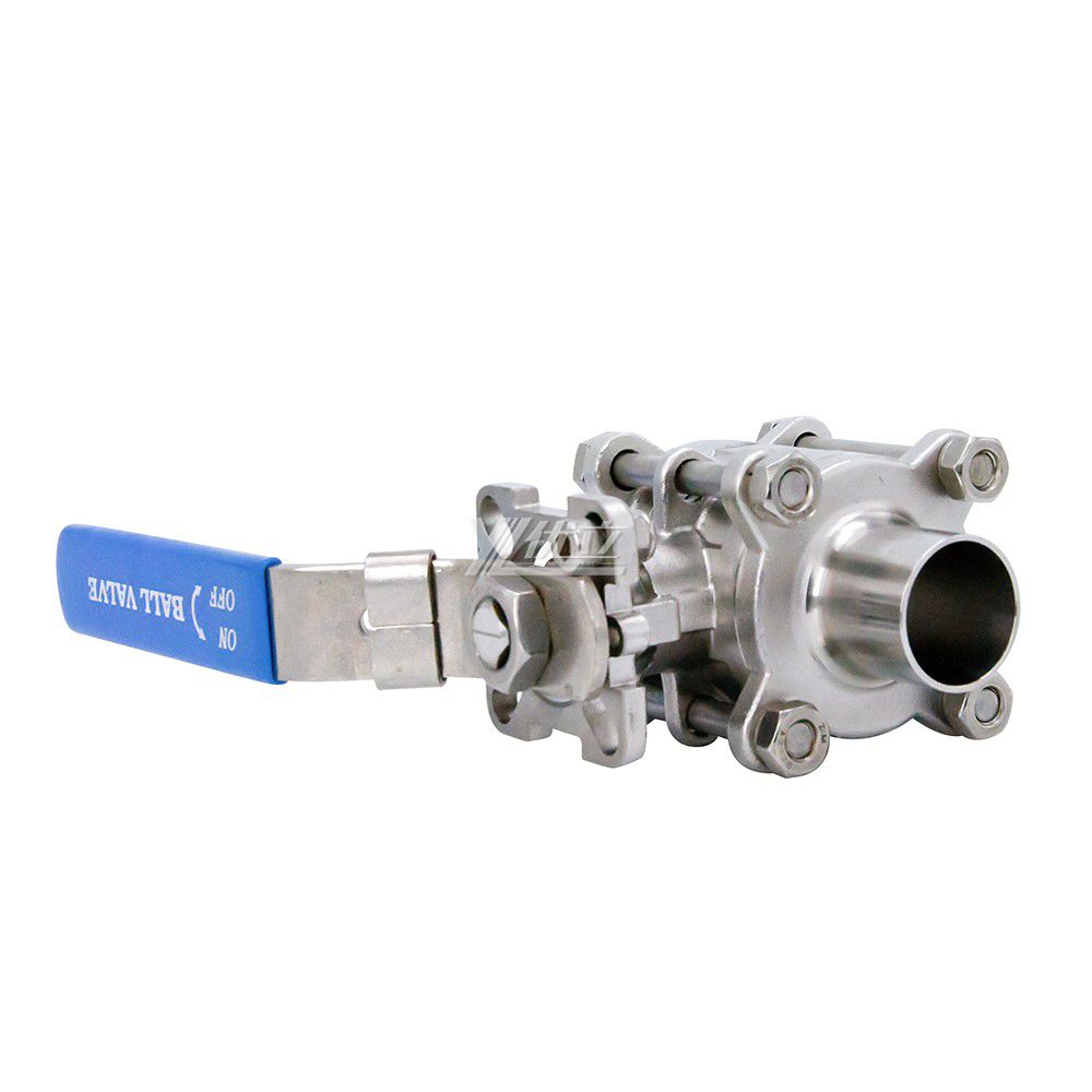 Stainless Steel Sanitary Welded Three Piece Ball Valve