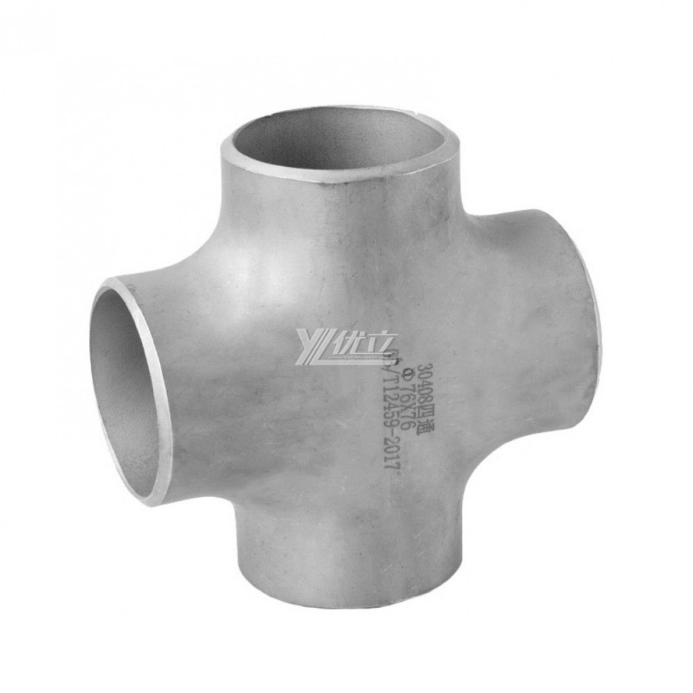YOULI Industrial Shot Blasting Pickling Stainless Steel ANSI SCH40-SCH160 304 SS316L 4 Way Pipe Fitting Butt Welding Equal Cross