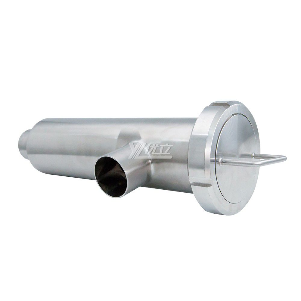 YOULI Hygienic Food Grade SS 304 316L Stainless Steel Milk Beer  Honey Sanitary Angle Type Butt Welded Strainer  Filter