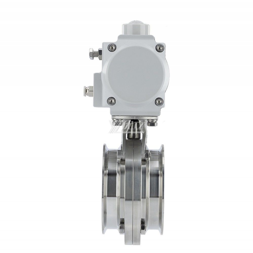 YOULI AT63 Hygienic Food Grade  Stainless Steel 3A/SMS/DIN 304 316 Sanitary Pneumatic Tri Clamped Butterfly Valve